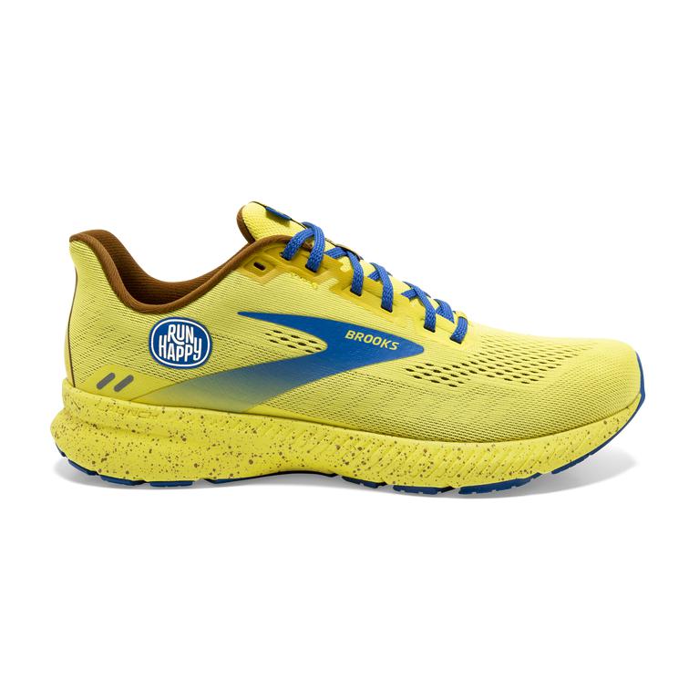 Brooks LAUNCH 8 Light Cushion Road Running Shoes Womens Outlet - Golden Kiwi/Pale Banana/Victoria Bl